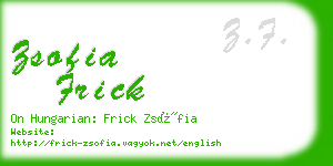 zsofia frick business card